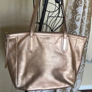 Rose gold Fossil purse